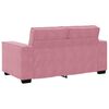 vidaXL 3-tlg. Sofagarnitur mit Kissen Rosa Samt