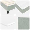 vidaXL LED Boxspringbett mit Matratze Hellgrau 90 x 190 cm Samt