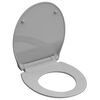 SCH&Uuml;TTE Toilettensitz mit Absenkautomatik SLIM GREY Duroplast Grau