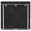 vidaXL Stoff Schuhschrank mit Abdeckung 115 x 28 x 110 cm Schwarz