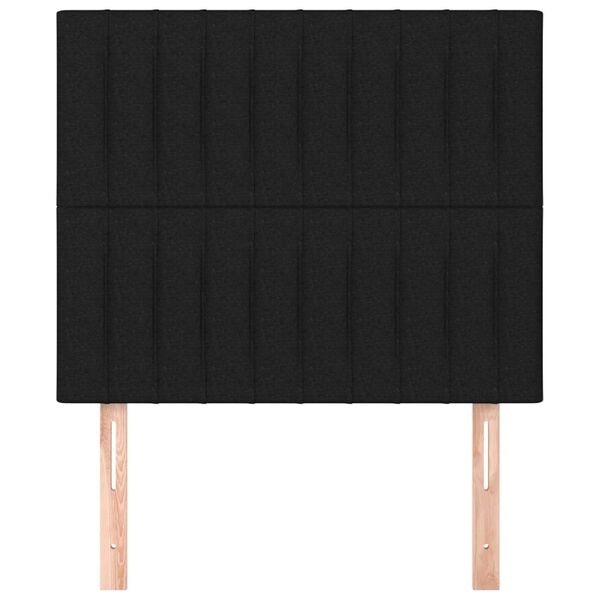 vidaXL Kopfteil Schwarz 90x5x118/128 cm Stoff