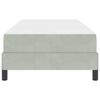vidaXL Boxspringbett mit Matratze Hellgrau 80 x 200 cm Stoff