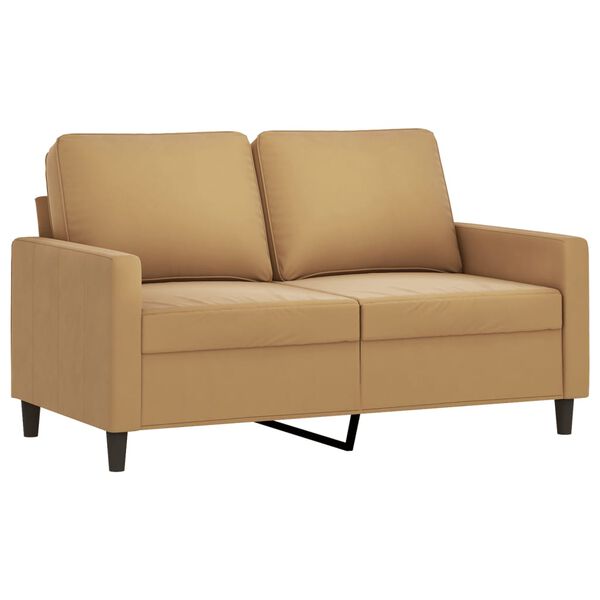 vidaXL 2-tlg. Sofagarnitur mit Kissen Braun Samt