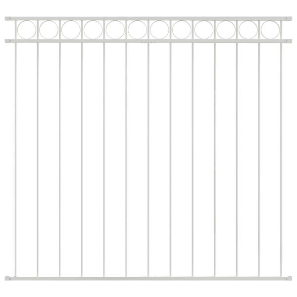 vidaXL Zaunelement Wei&szlig; 170 x 120 cm Stahl