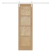 vidaXL Schiebet&uuml;r Braun 61 x 198,5 cm Massives Kiefernholz