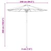 vidaXL Garten-Sonnenschirm Dunkelgrau &Oslash; 270 x 260 cm Bambus