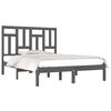 vidaXL Massivholzbett Grau Kiefer 200x200 cm