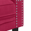 vidaXL Chesterfield-Sofa mit Nackenrollen 3-Sitzer Weinrot Samt