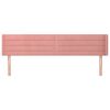 vidaXL Kopfteil mit Ohren Rosa 203x16x78/88 cm Samt
