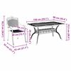 vidaXL Garten Essgruppe 5 pcs Bronze Aluminium