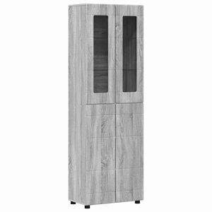 vidaXL Highboard FLORIN 60 x 35 x 182 cm Sonoma-Grau Holzwerkstoff