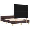 vidaXL Bettgestell mit Kopfteil Dunkelbraun 120 x 190 cm Stoff