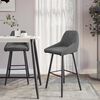 vidaXL Barhocker 2 Stk. Hellgrau Samt