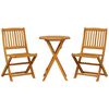 vidaXL 3-tlg. Bistro-Set Klappbar Massivholz Akazie