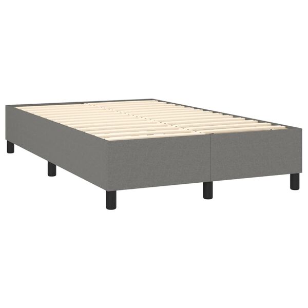 vidaXL Boxspringbettgestell Dunkelgrau 120x200 cm Stoff