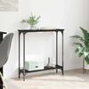 vidaXL Konsolentisch mit Regal Schwarz Eichen-Optik 75 x 22,5 x 75 cm