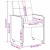 vidaXL Esszimmerst&uuml;hle mit Rollen 2 pcs Dunkelbraun 58 x 65 x 94 cm