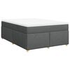 vidaXL Boxspringbett mit Matratze Dunkelgrau 160x200 cm Stoff