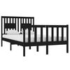 vidaXL Massivholzbett Schwarz 120x190 cm