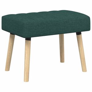 vidaXL Kanalgepolsterte Bank Dunkelgr&uuml;n 60 x 40 x 45 cm Stoff