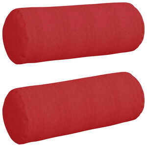 vidaXL Bolsterkissen 2 stk. Stoff Rot &Oslash; 25 x 70 cm