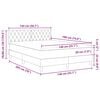 vidaXL Boxspringbett mit Matratze Hellgrau 140 x 190 cm Samt