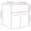 vidaXL Waschbeckenunterschrank Schwarz Eichen-Optik 41 x 38,5 x 46 cm