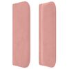vidaXL LED Kopfteil Rosa 203x16x78/88 cm Samt
