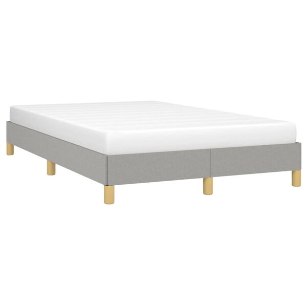 vidaXL Bettgestell ohne Matratze Hellgrau 120x190 cm Stoff