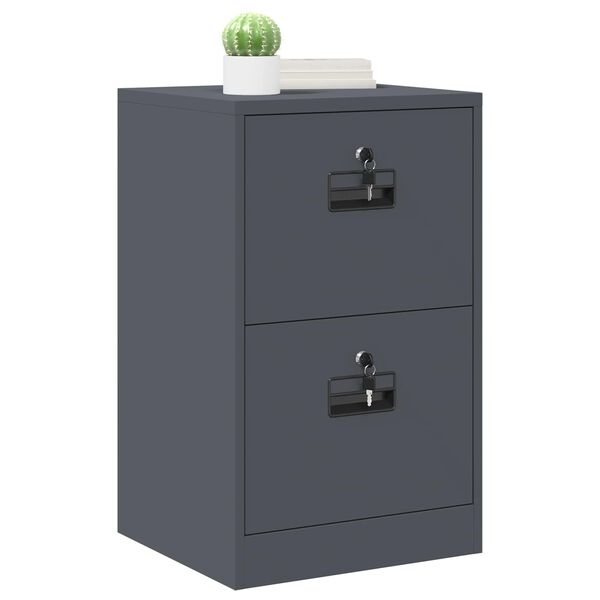vidaXL Aktenschrank Anthrazit 44 x 50 x 106,5 cm Kaltgewalzter Stahl