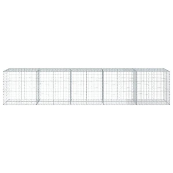 vidaXL Gabione mit Deckel 500x100x100 cm Verzinktes Eisen