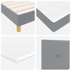 vidaXL LED Boxspringbett mit Matratze Hellgrau 140 x 190 cm Stoff