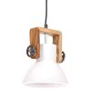 vidaXL H&auml;ngelampe Industriestil 25 W Wei&szlig; Rund 19 cm E27
