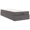 vidaXL Bettgestell mit Matratze mit Matratze 2 pcs Grau PVC
