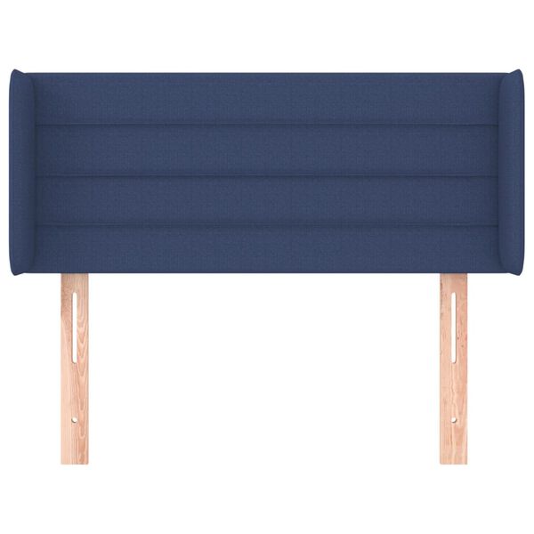 vidaXL Kopfteil mit Ohren Blau 93x16x78/88 cm Stoff