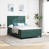 vidaXL Boxspringbett mit Matratze Dunkelgr&uuml;n 140 x 200 cm Stoff