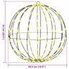 vidaXL Ball mit 160 LEDs Warmwei&szlig; 50,5 x 50,5 x 52 cm Metall