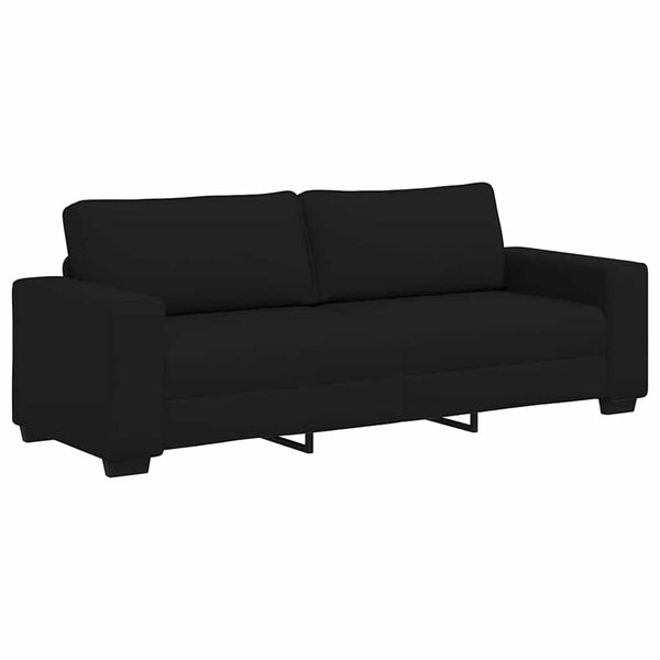 vidaXL 3-Sitzer-Sofa Schwarz 180 cm Stoff
