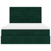 vidaXL Ottoman-Bett mit Matratzen & LEDs Dunkelgr&uuml;n 140x190 cm Samt