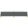 vidaXL Boxspringbett mit Matratze Dunkelgrau 200 x 200 cm Stoff