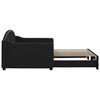 vidaXL Tagesbett Ausziehbar Schwarz 90x190 cm Stoff