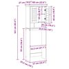 vidaXL Toilettenschrank VIGO Wei&szlig; und Antikwei&szlig; 60 x 27 x 161 cm