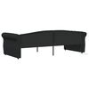 vidaXL Tagesbett mit Matratze USB Schwarz Stoff 90x200 cm