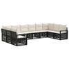 vidaXL Gartensofa-set 10 pcs Schwarz Poly-Rattan