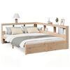 vidaXL Massivholzbett mit Regal ohne Matratze 140x200 cm Kiefernholz