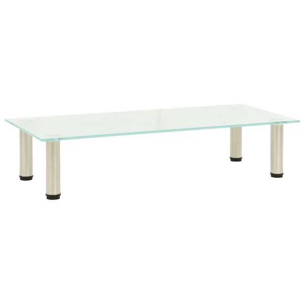 vidaXL TV-Tisch 80x35x17 cm Satiniertes Hartglas