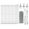 vidaXL Zaun mit Pfosten Silber 0,4 x 25 m Stahl