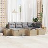 vidaXL Sofa Set mit Kissen 6 pcs Poly-Rattan