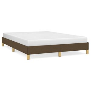 vidaXL Bettgestell ohne Matratze Dunkelbraun 140x190 cm Stoff