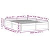 vidaXL Massivholzbett Schwarz 140x200 cm